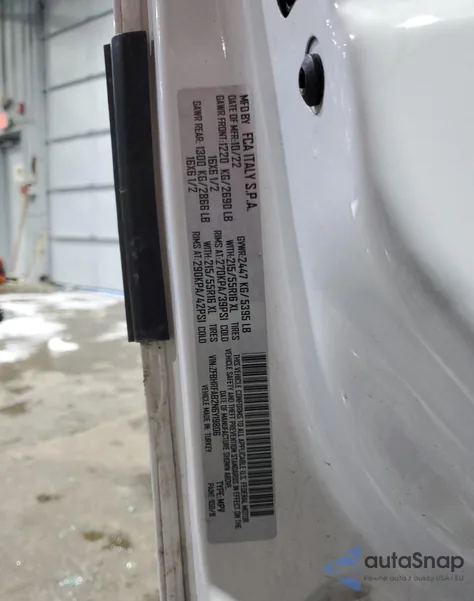 2022 Ram Promaster City Tradesman из США, поврежденный, VIN ZFBHRFAB2N6Y19806